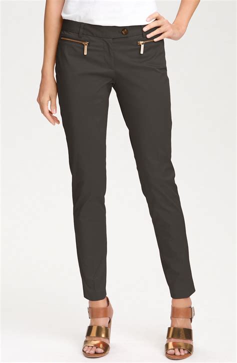 michael kors cargo pants with zip|Michael Kors Stretch zip.